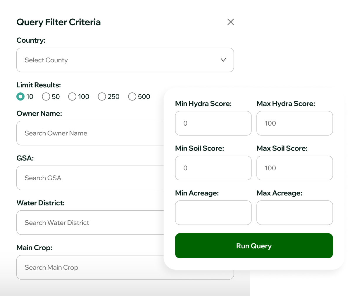 Search by criteria